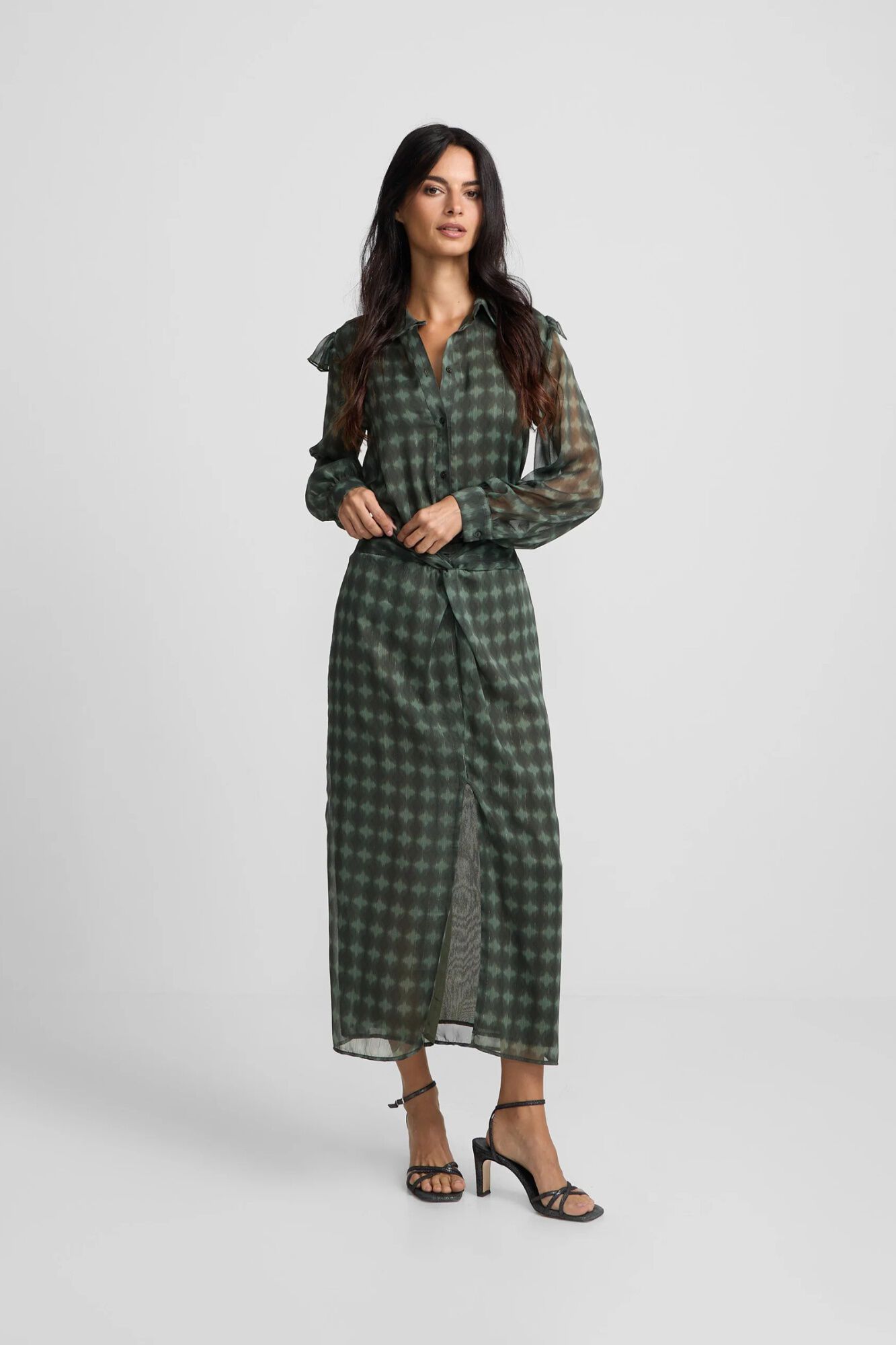 Silbon Falda midi nudo estampado &eacute;tnico