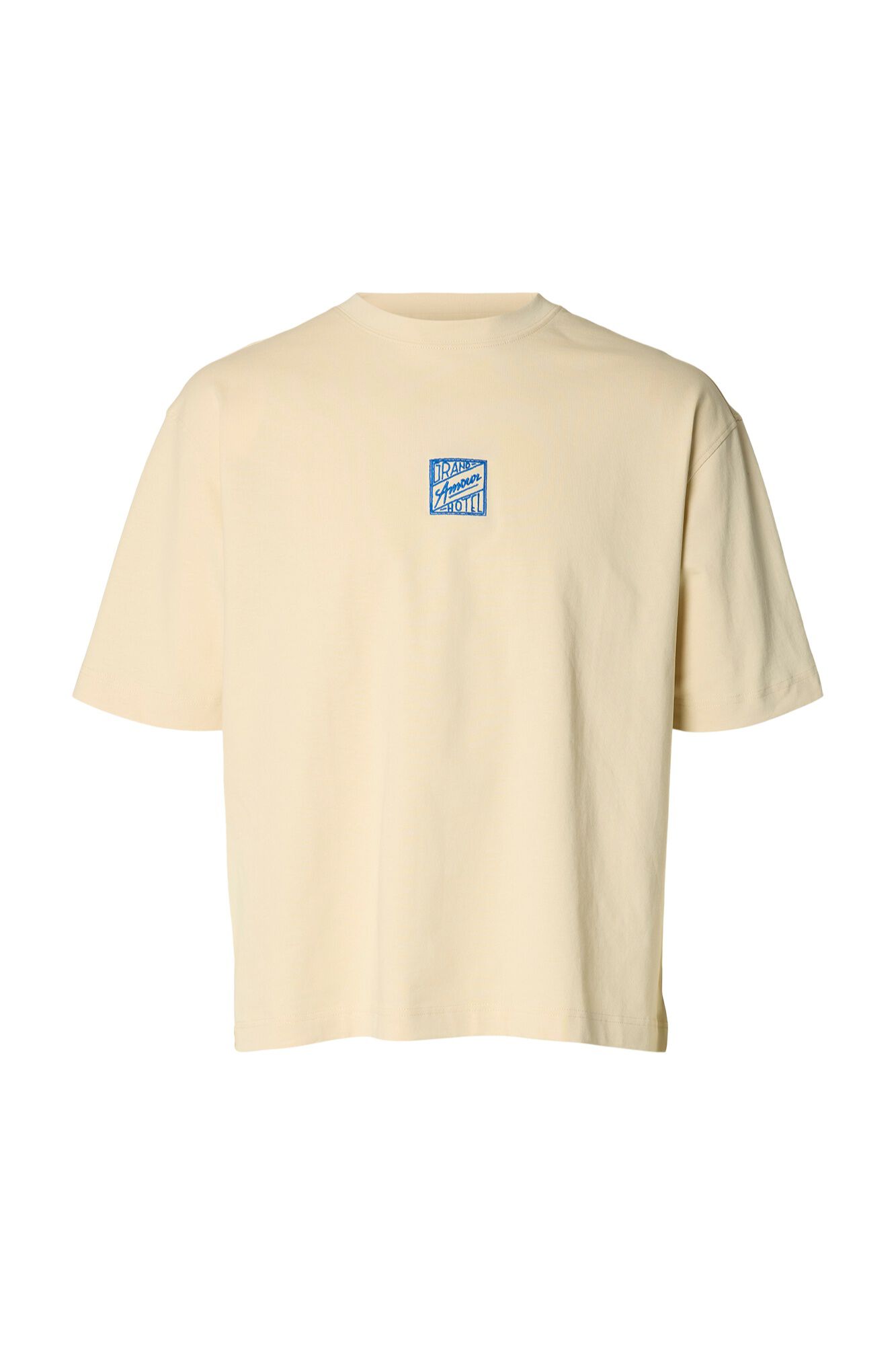 Selected T-shirt de manga curta Tostado