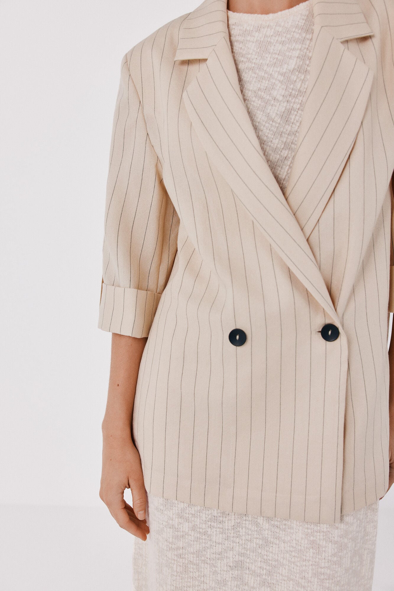 Cortefiel Blazer fluida para mulher Tostado