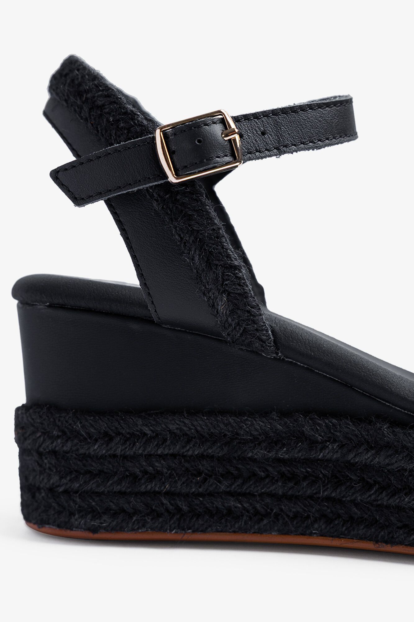 Popa Black Arambol low wedge sandal Black