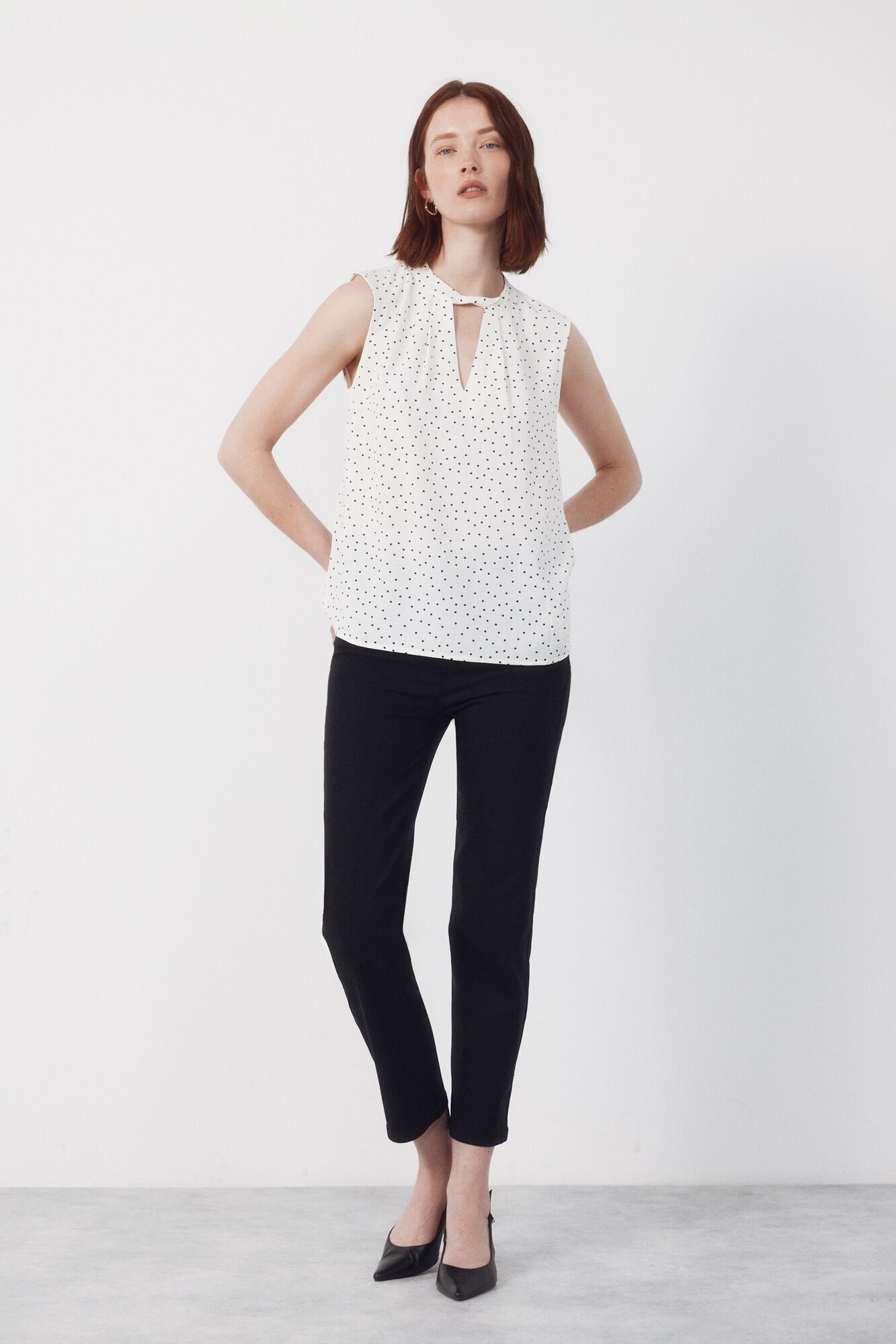 Cortefiel Cropped teardrop top