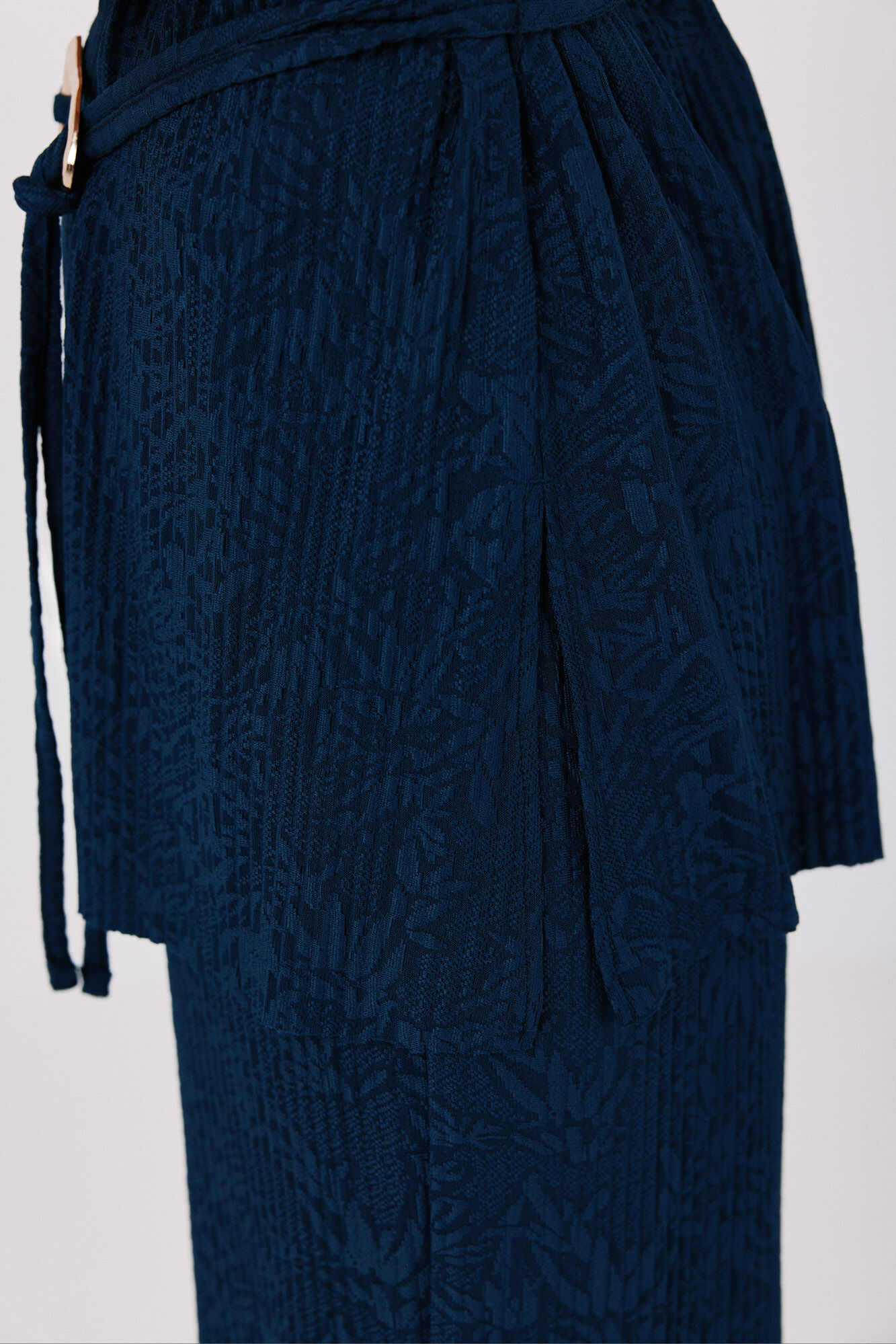 Cortefiel Top jacquard hebilla Azul marino