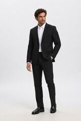Selected Cal&ccedil;a de alfaiataria Slim Fit Preto