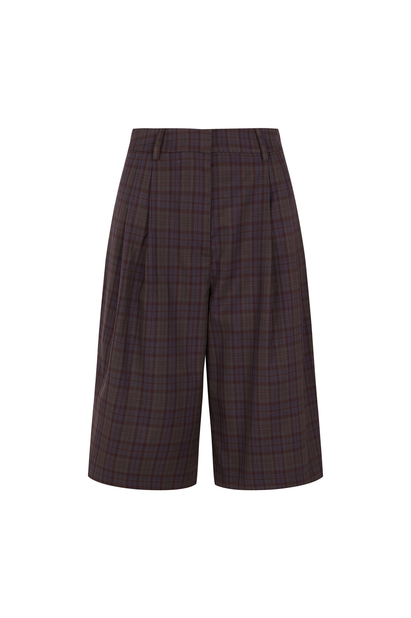 Slowlove Plaid Bermuda shorts Printed brown
