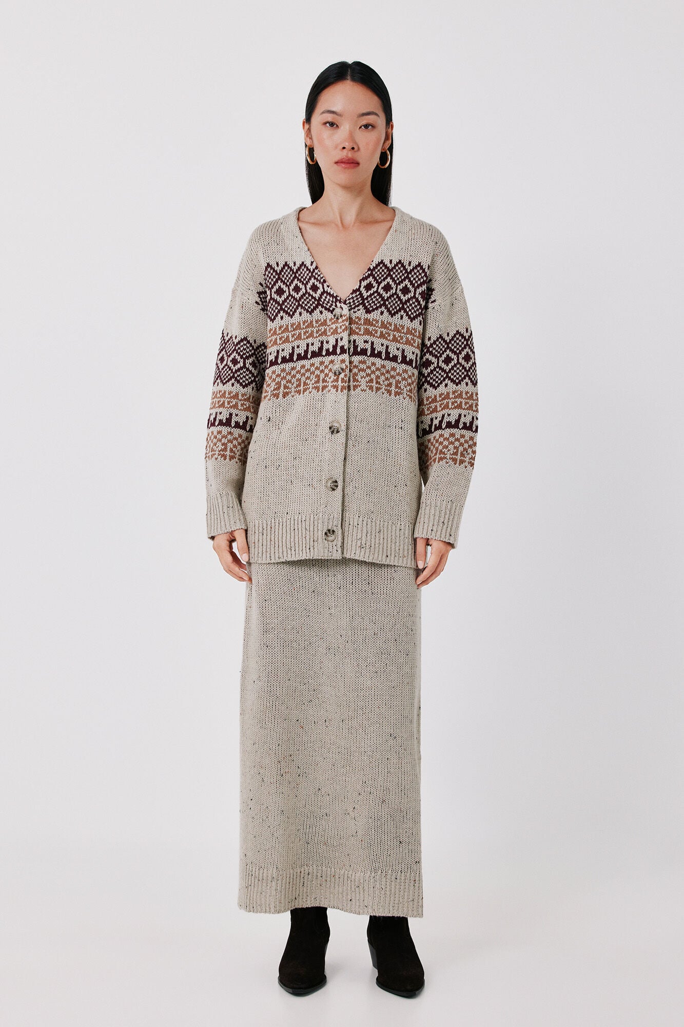 Cortefiel Knit midi skirt