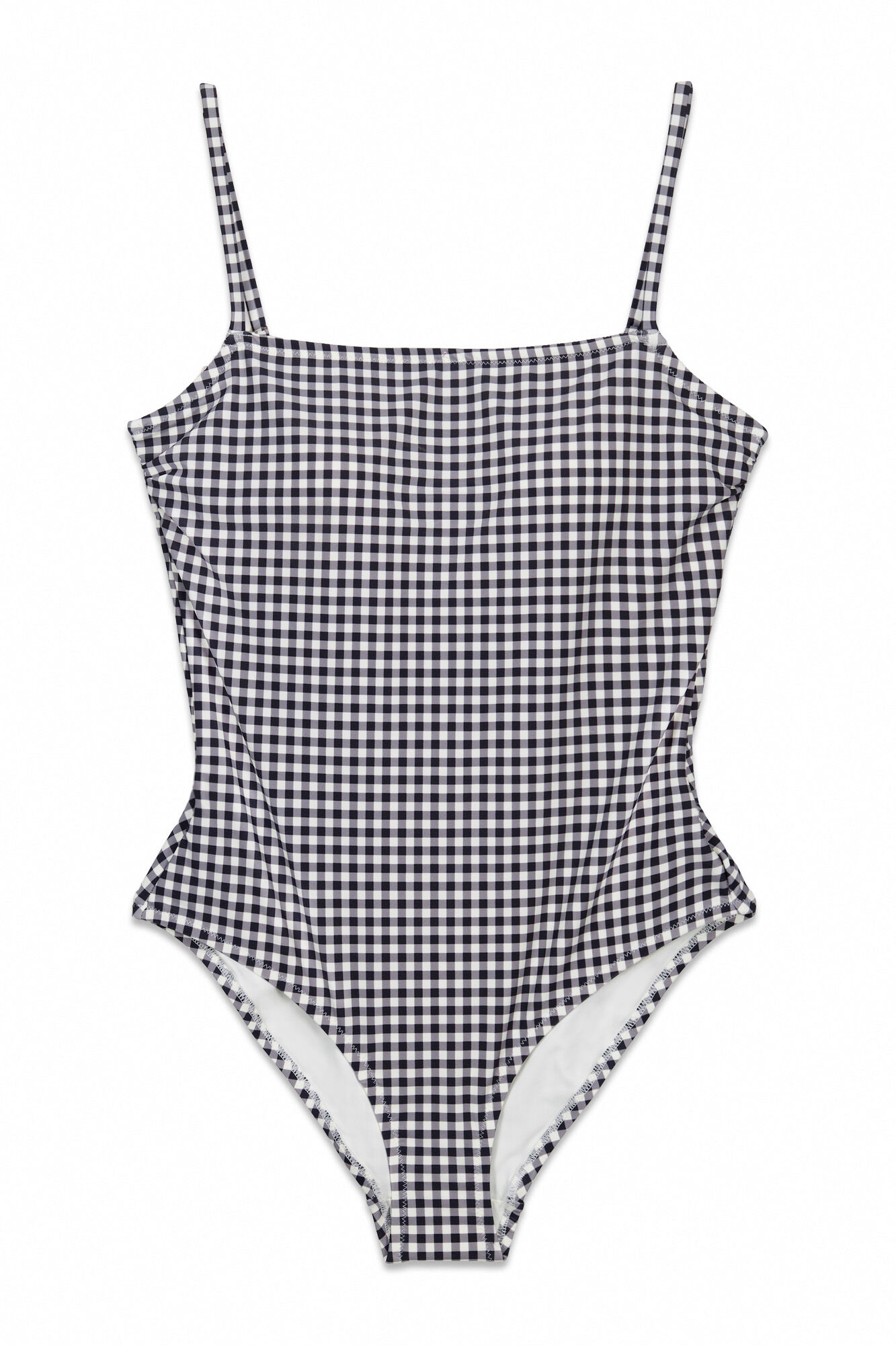 Cortefiel Square neck sculpting swimsuit Printed grey