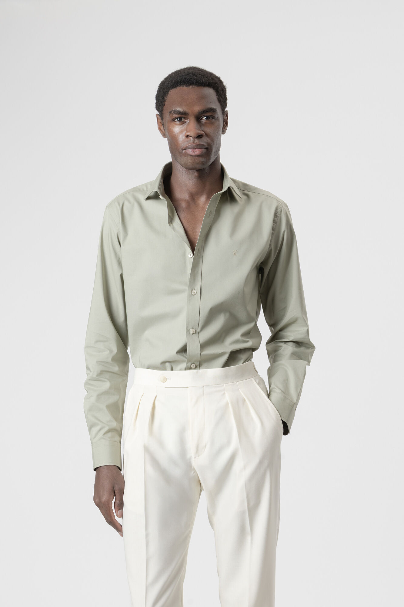 PuroEGO Cotton poplin casual shirt