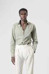 PuroEGO Cotton poplin casual shirt Green