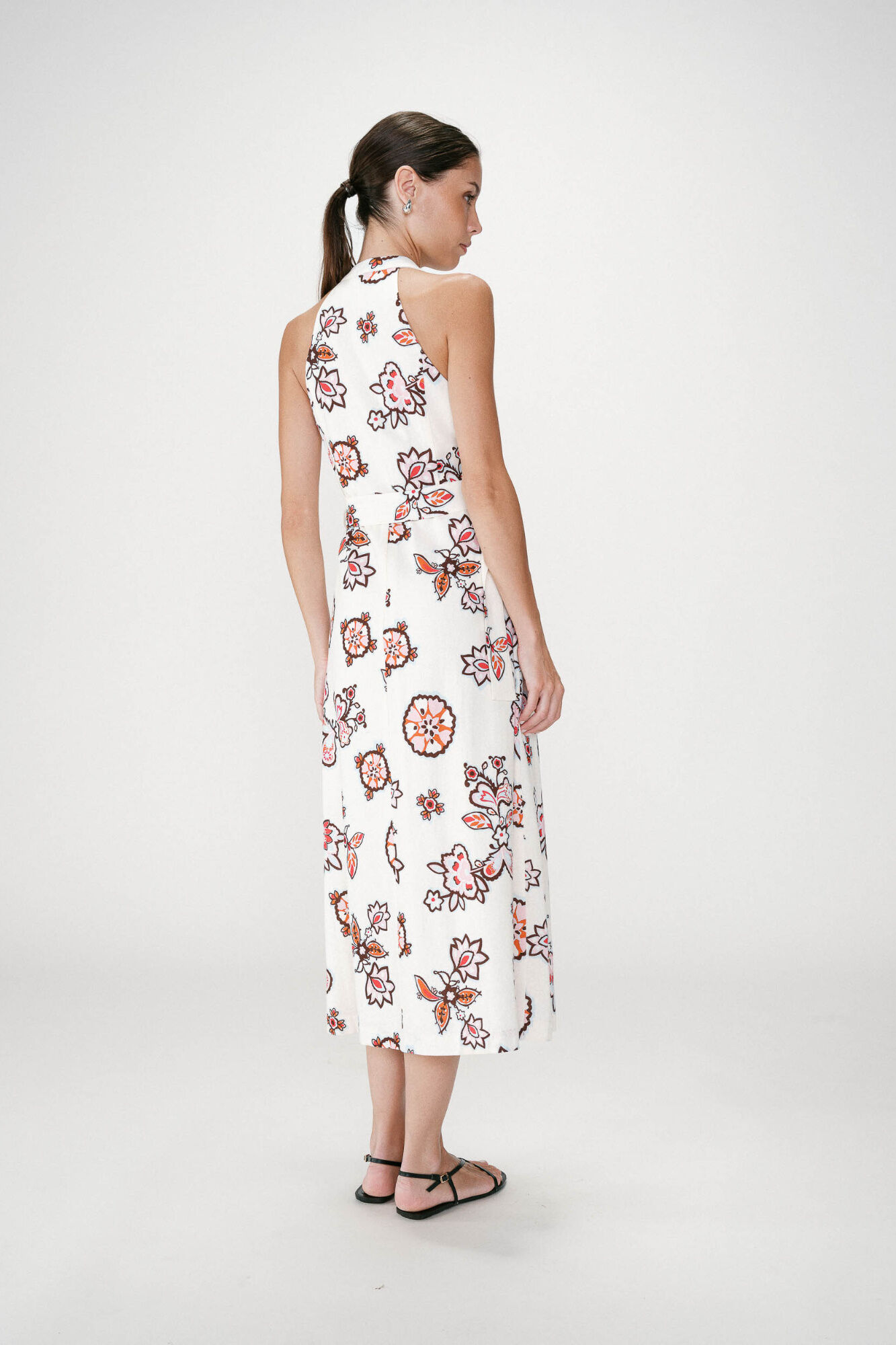 Grace & Mila Floral print midi dress Wink Printed white