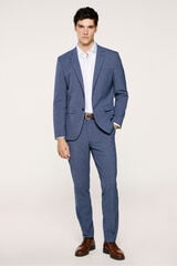 Selected Pantal&oacute;n de traje Slim Fit confeccionado con materiales reciclados. Azul