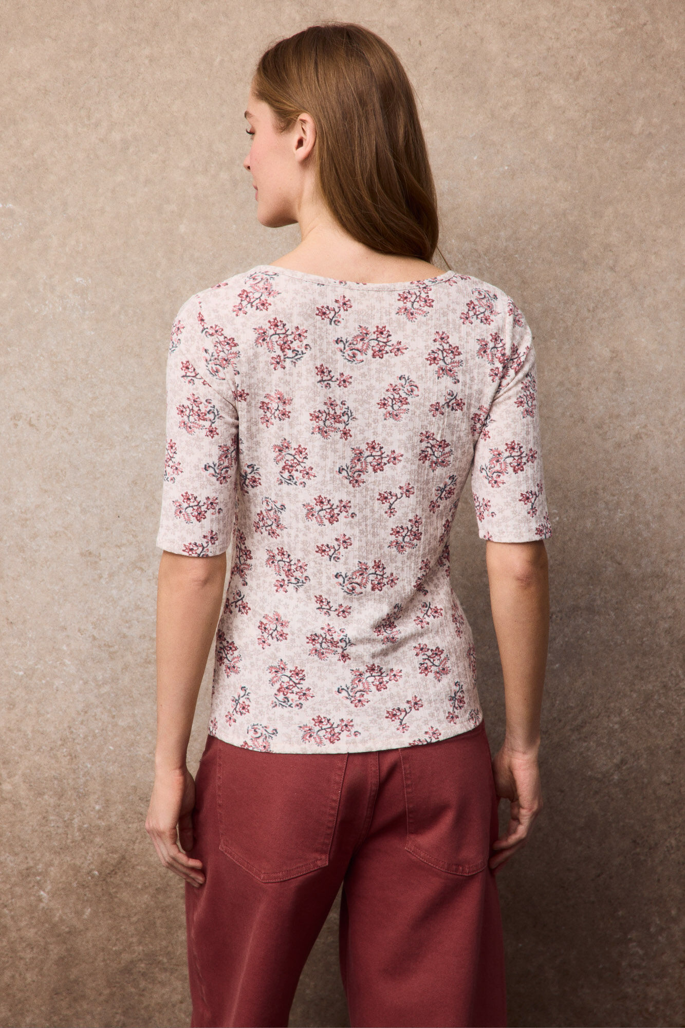 Slowlove Top com franzido no decote Multicolorido