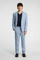 Selected Linen tailored trousers Dark green