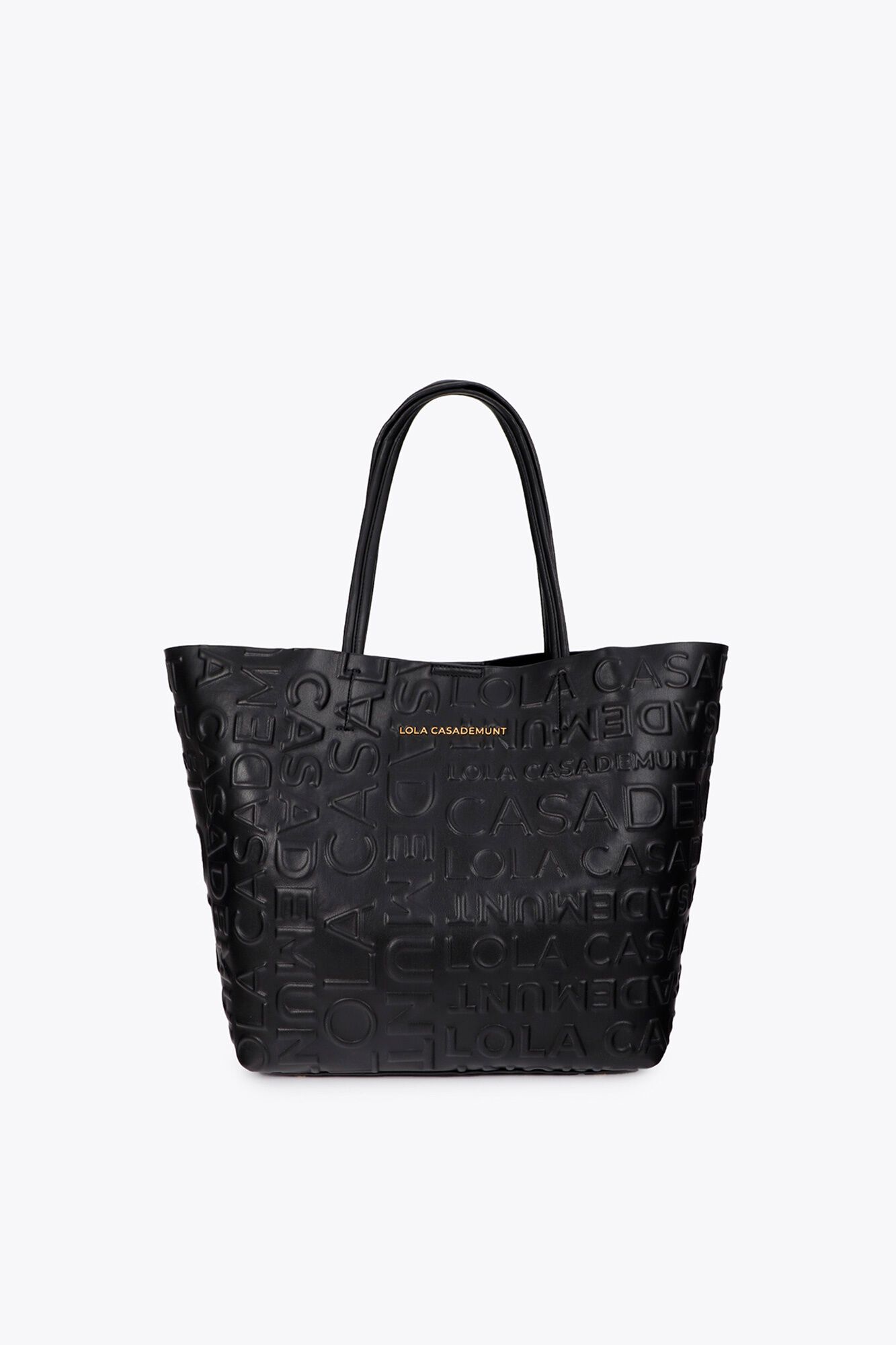 Lola Casademunt Mala tote bag b&aacute;sica monograma Preto