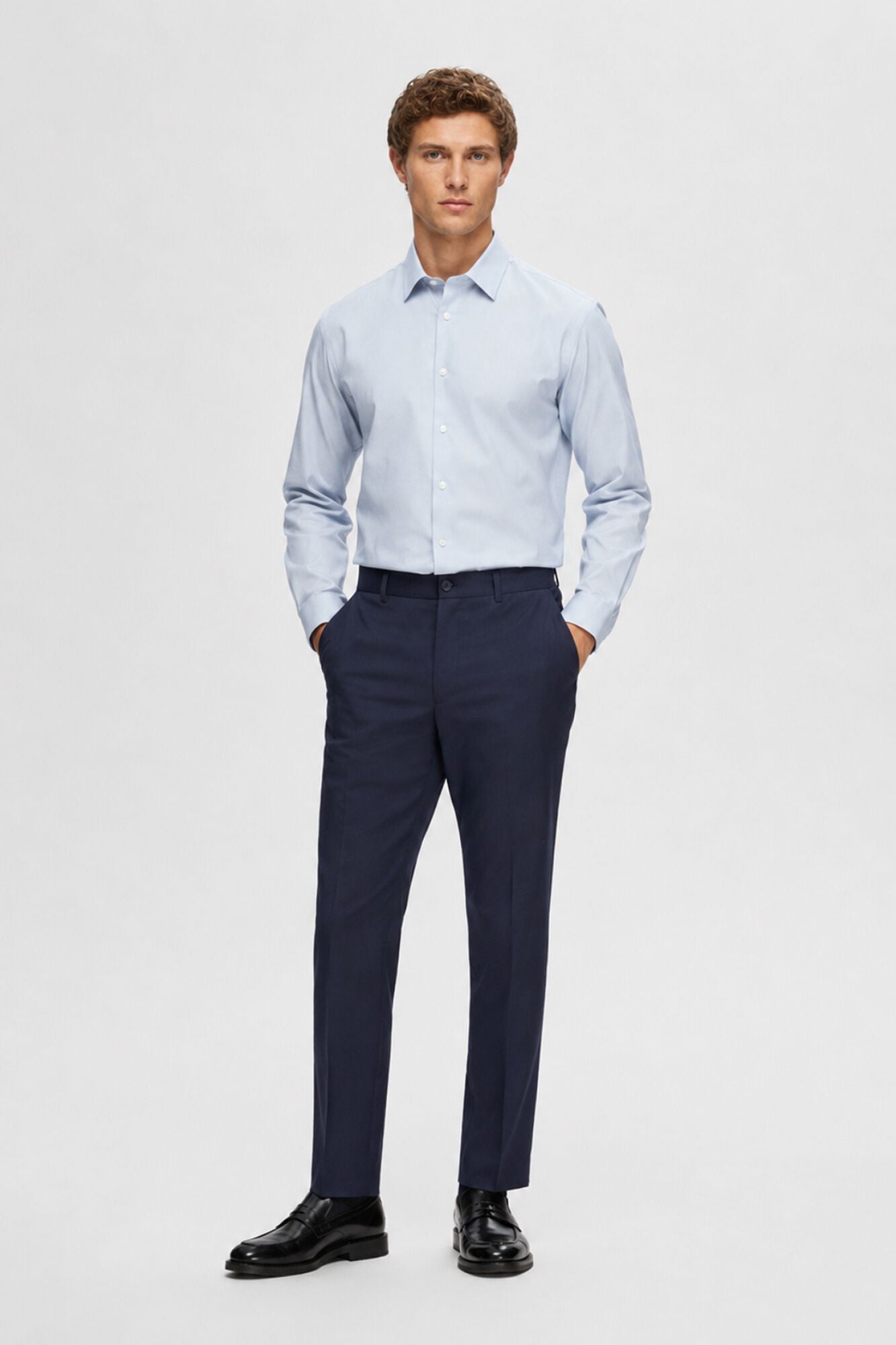 Selected Cal&ccedil;as de fato Slim Fit confecionadas com materiais reciclados