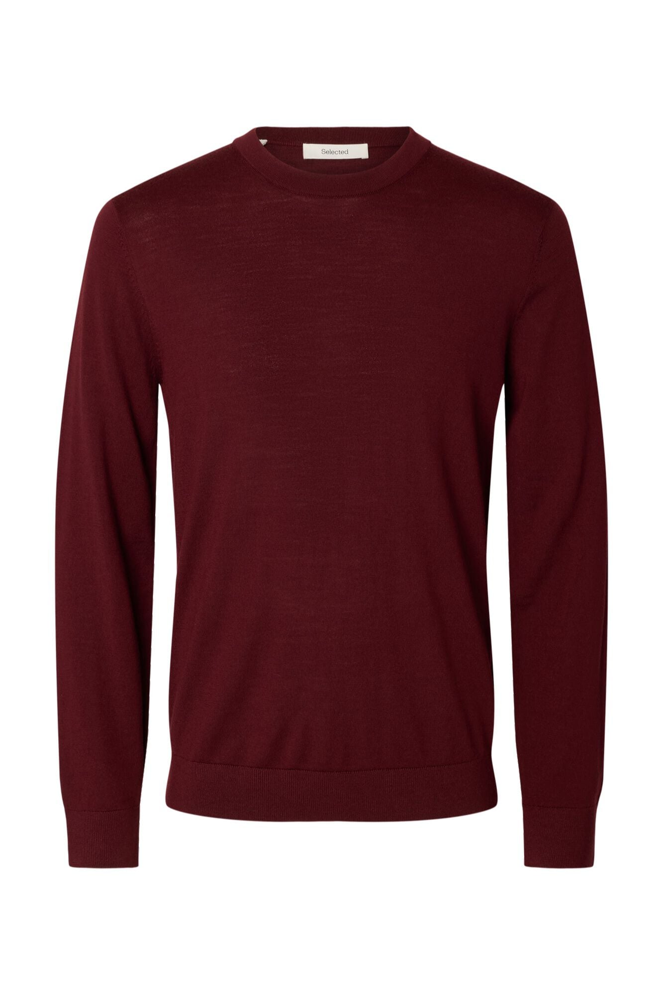 Selected 100% merino wool jumper Red