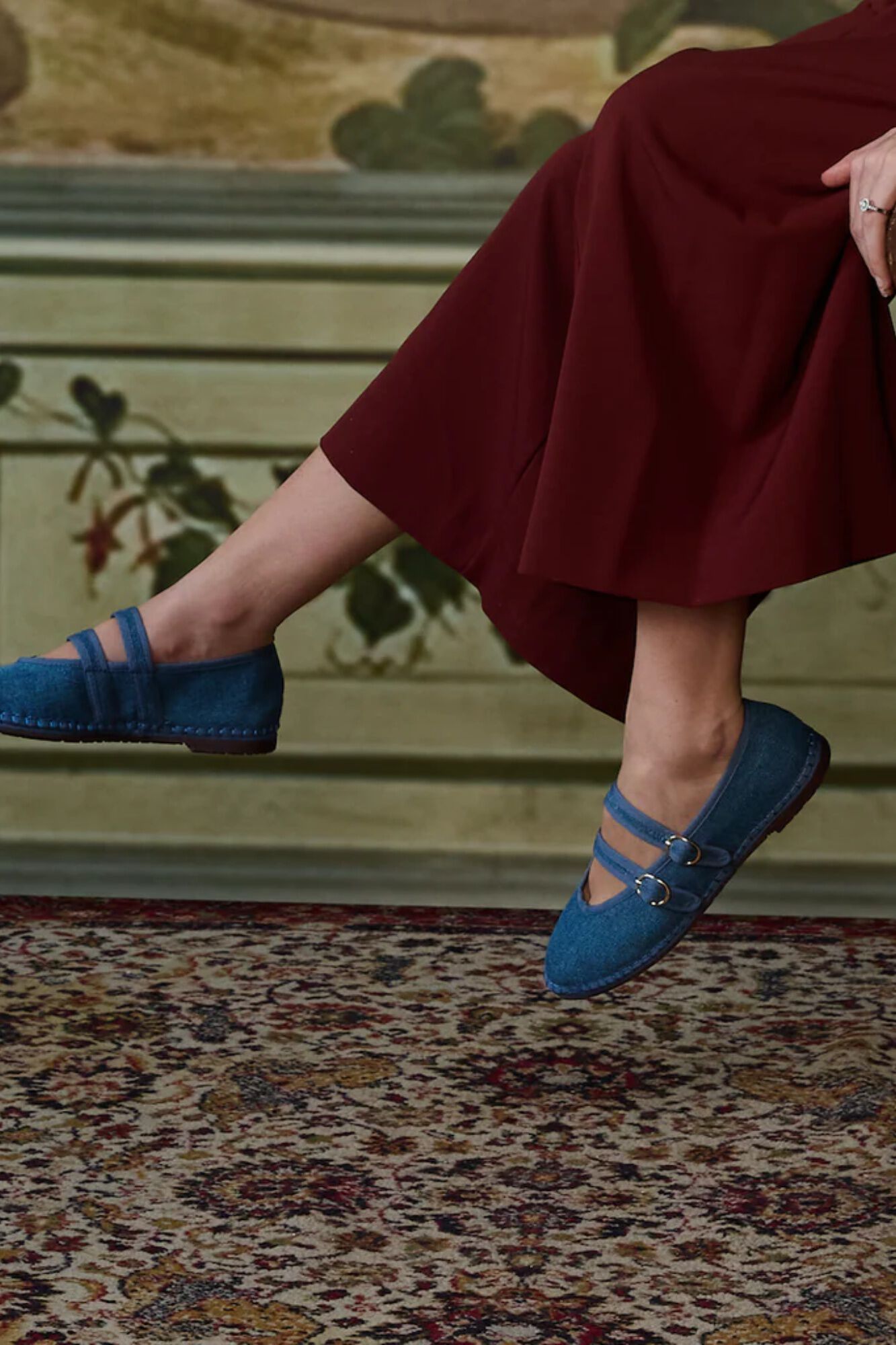 Flabelus Denim Claire ballet flats