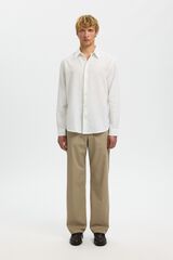 Selected Camisa em mistura de linho Branco