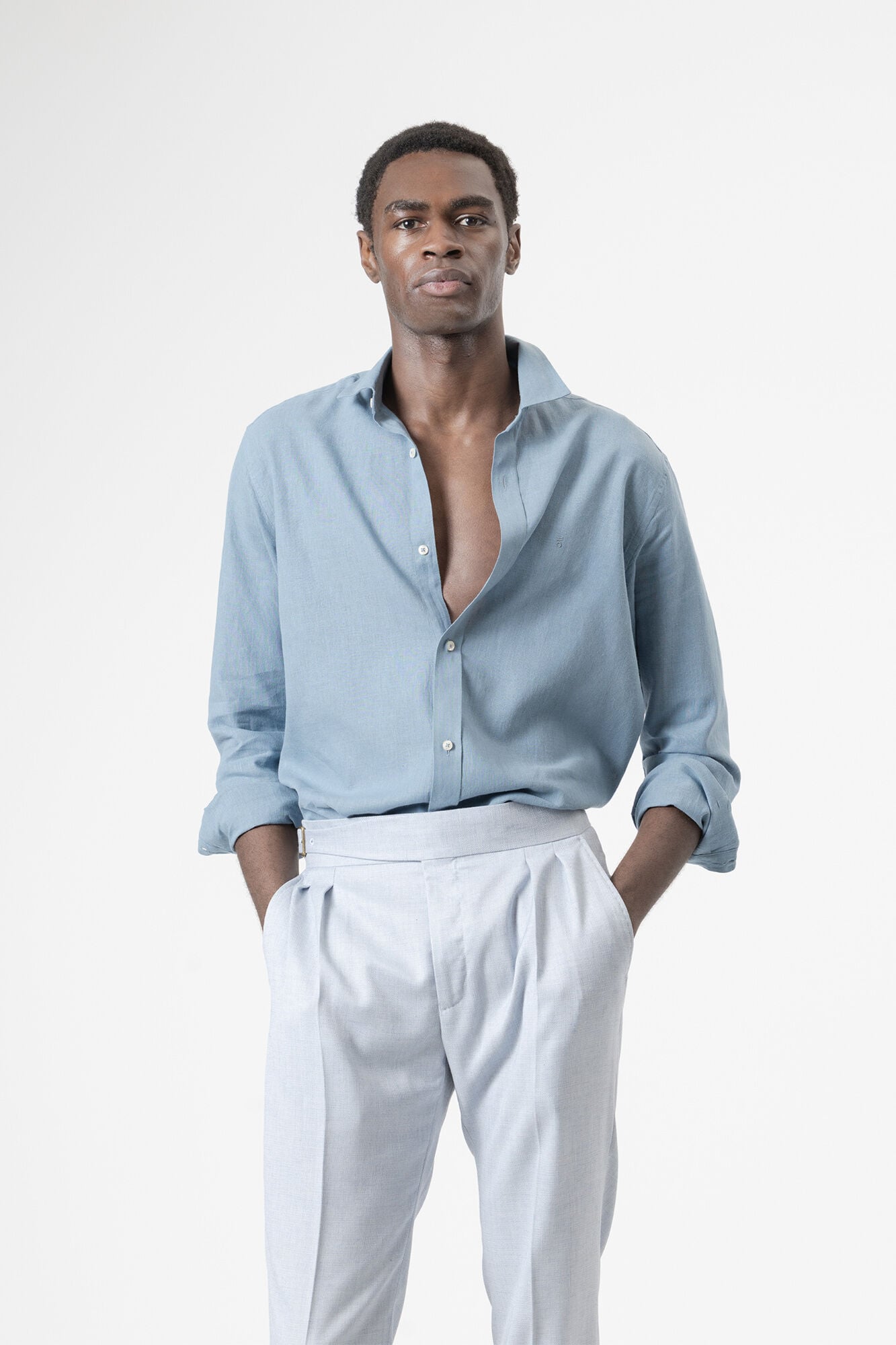 PuroEGO Porcelain linen shirt
