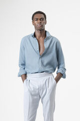 PuroEGO Porcelain linen shirt Blue
