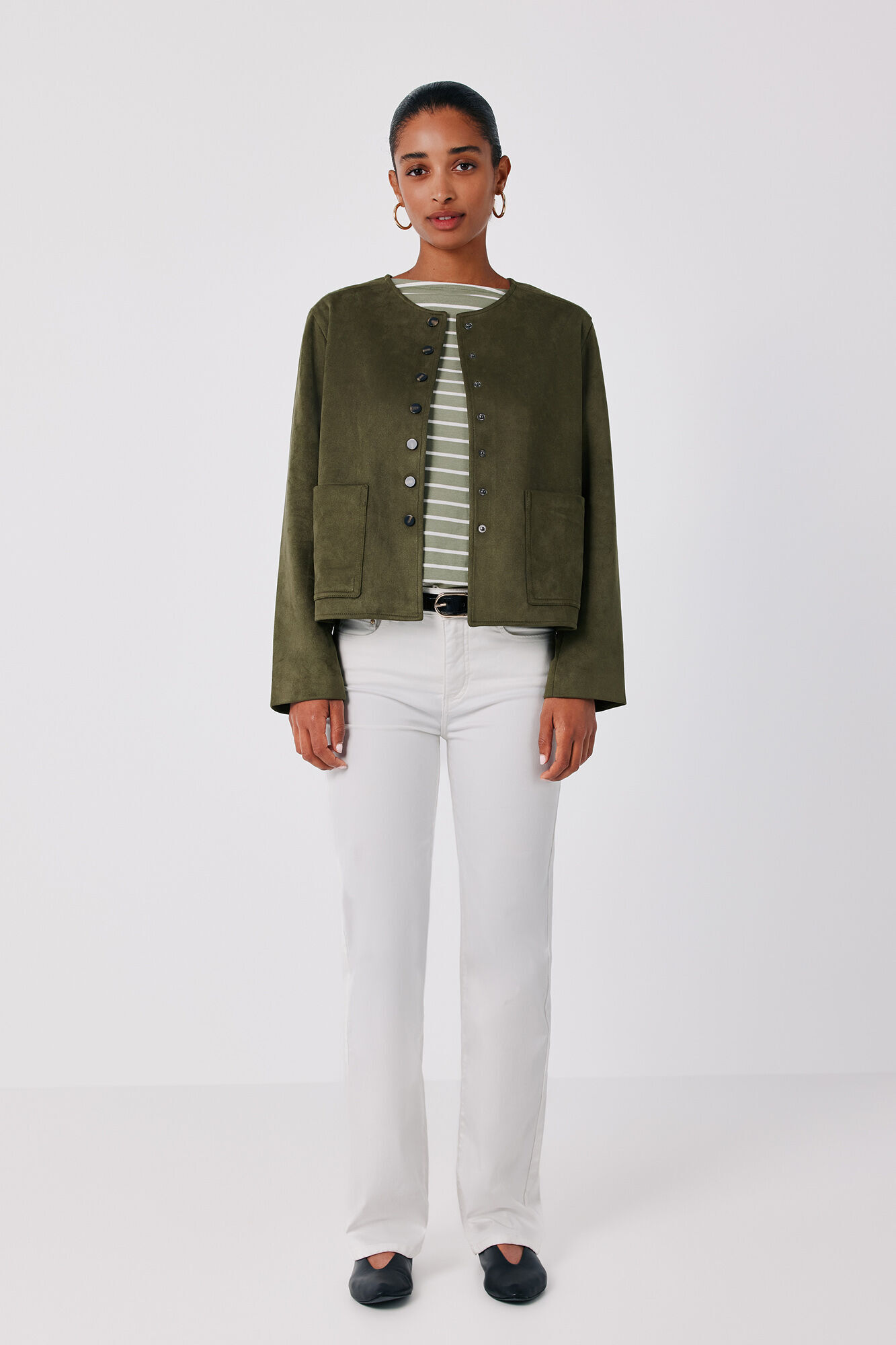 Cortefiel Faux suede jacket