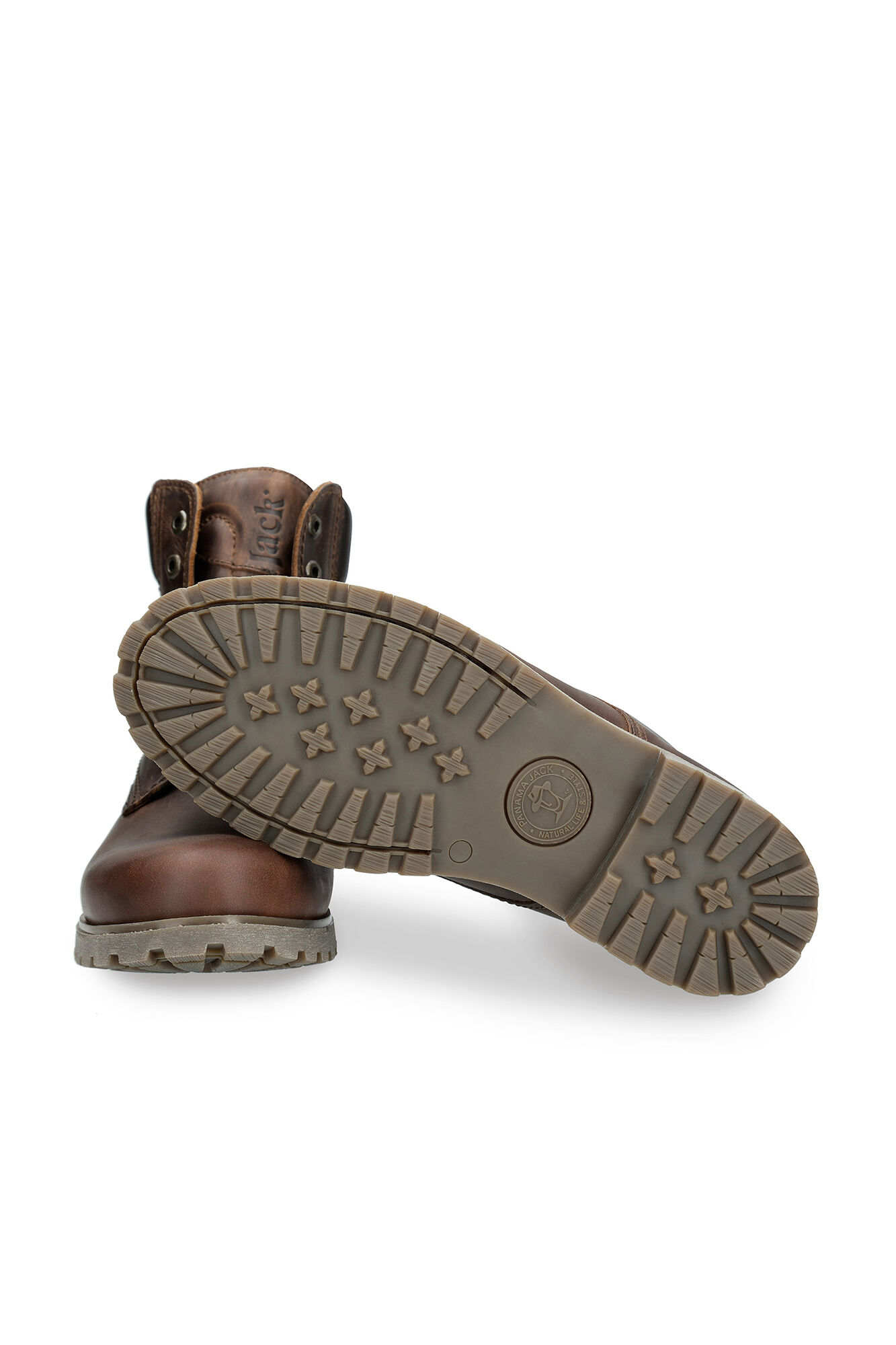 Panama Jack Bota de homem em pele napa Castanho