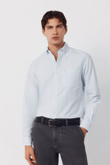 Cortefiel Candle stripe oxford shirt Blue