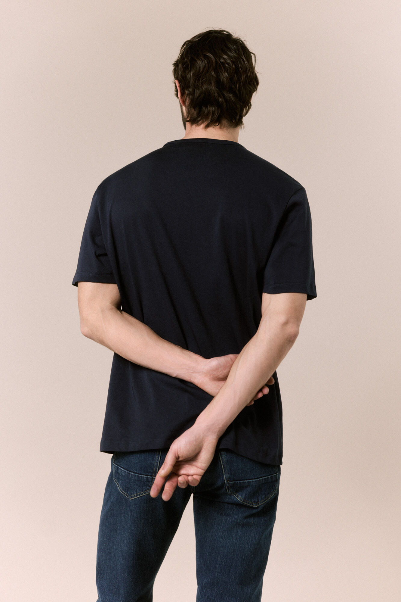 OOTO T-shirt b&aacute;sica leve Azul