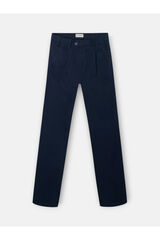 Silbon Cal&ccedil;a chino desportiva com pregas Azul