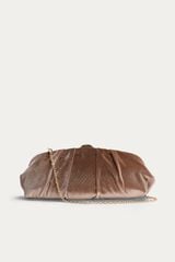 Azarey Velvet handbag Nude