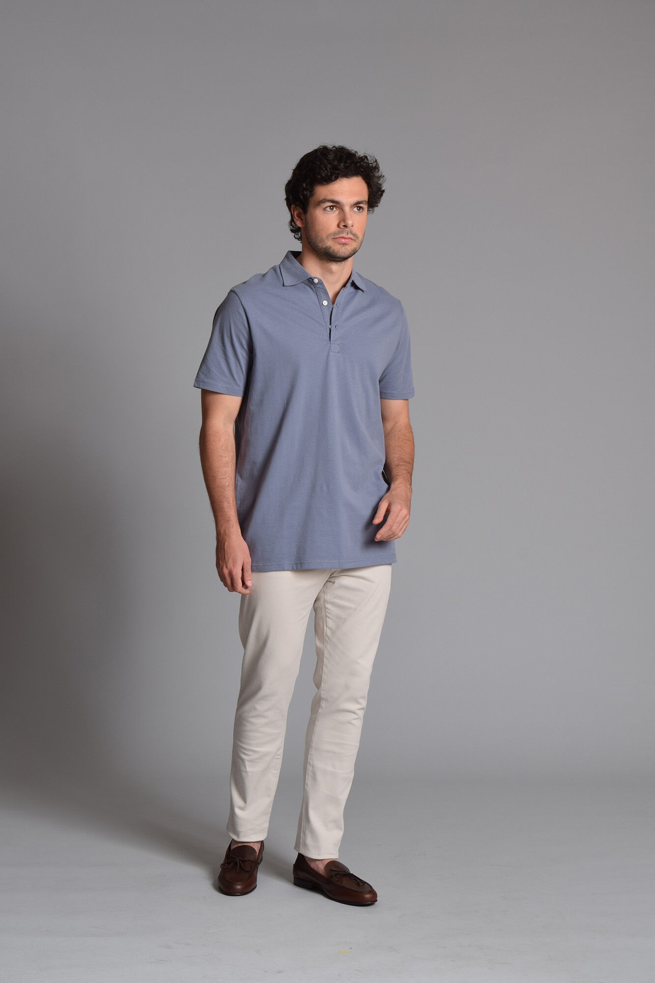 Cloking Polo algod&atilde;o lavado Azul