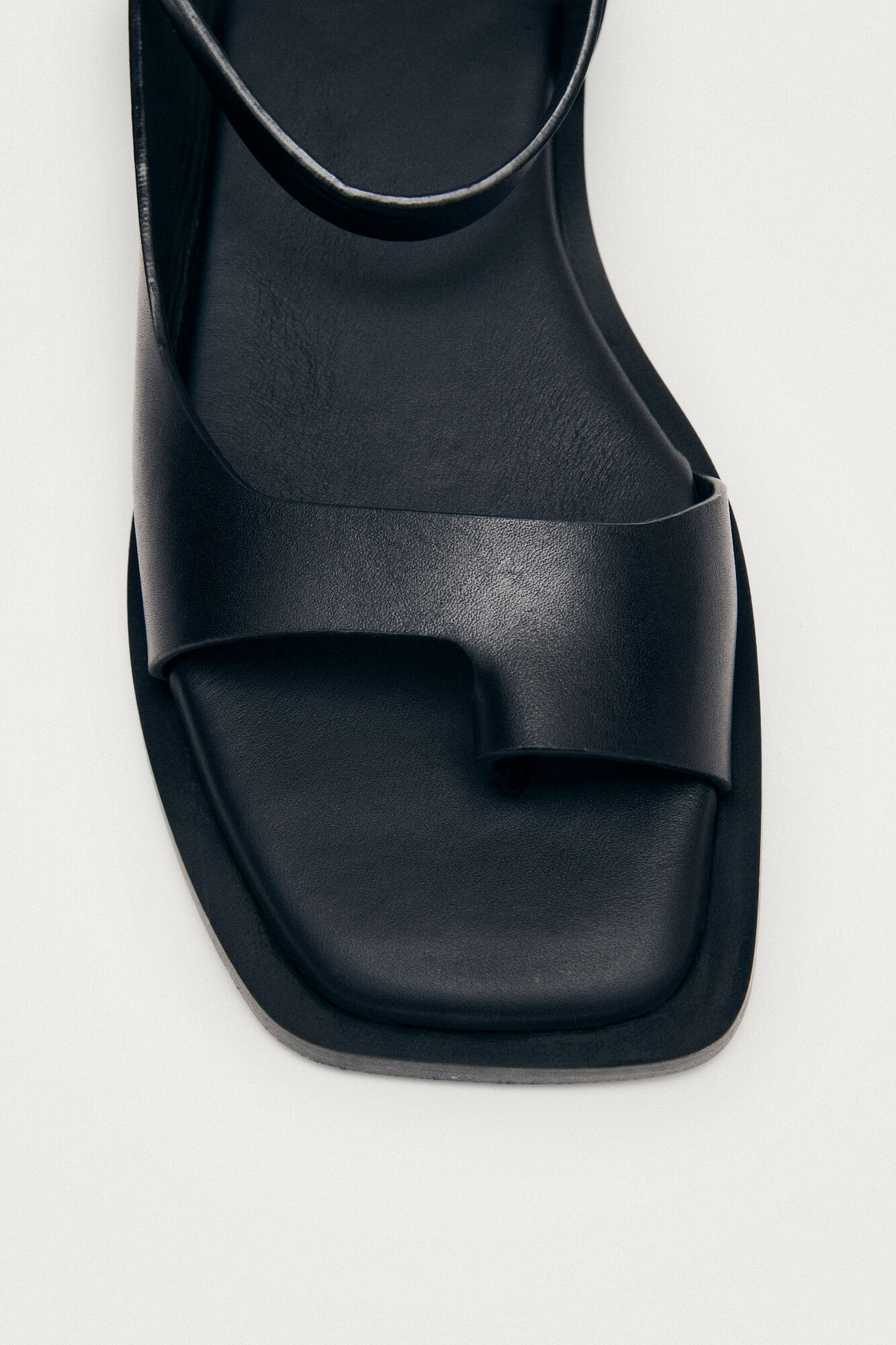 Alohas Leather sandals Tebas Black