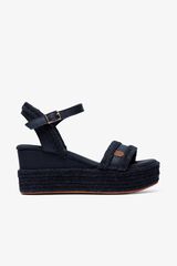 Popa Black Arambol low wedge sandal Black