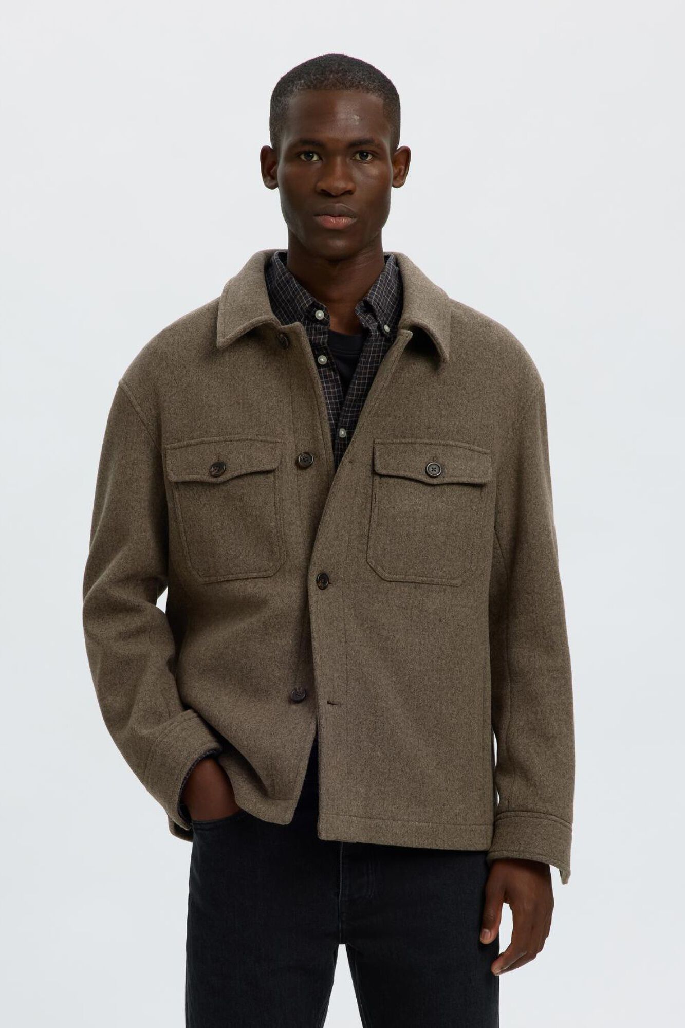 Selected Chaqueta con lana RWS