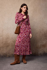 Slowlove Vestido estampado com franzidos Vermelho