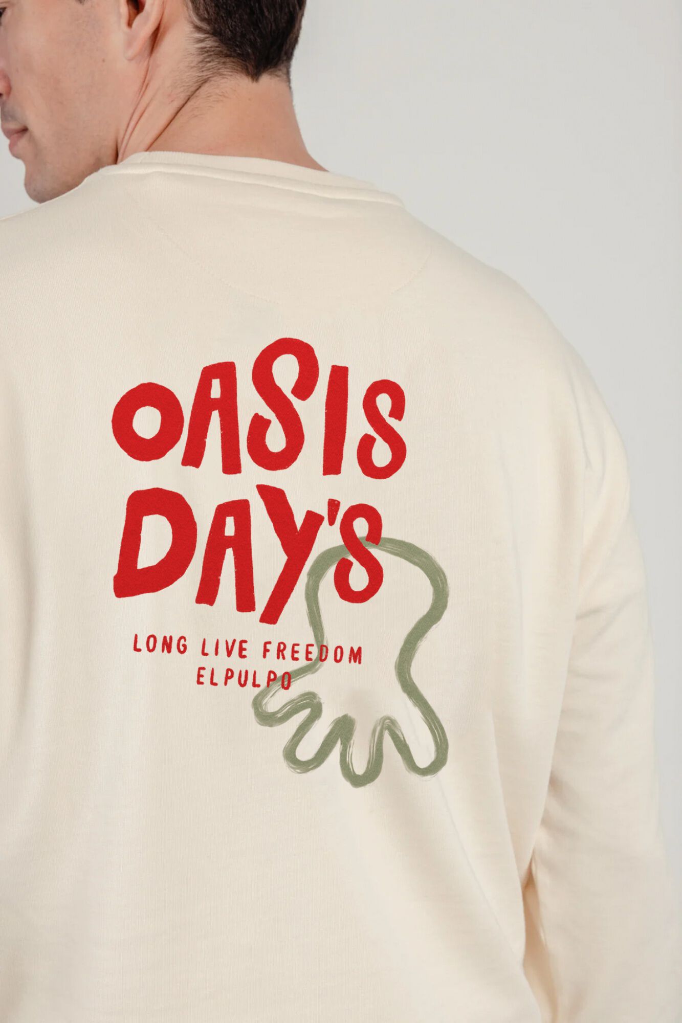elPulpo Sweatshirt gola caixa Ecru