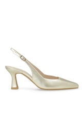 Lodi Sapatos de salto destalonados em pele Dourado
