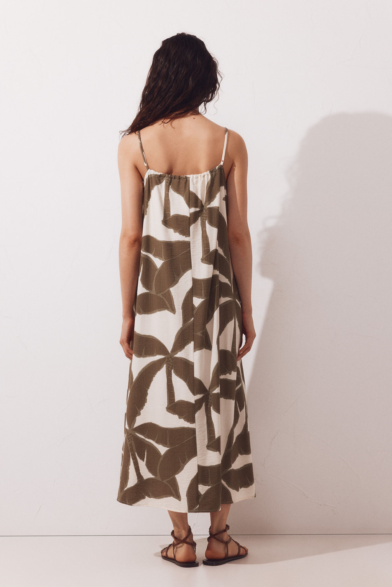 Cortefiel Fluid dress Printed green