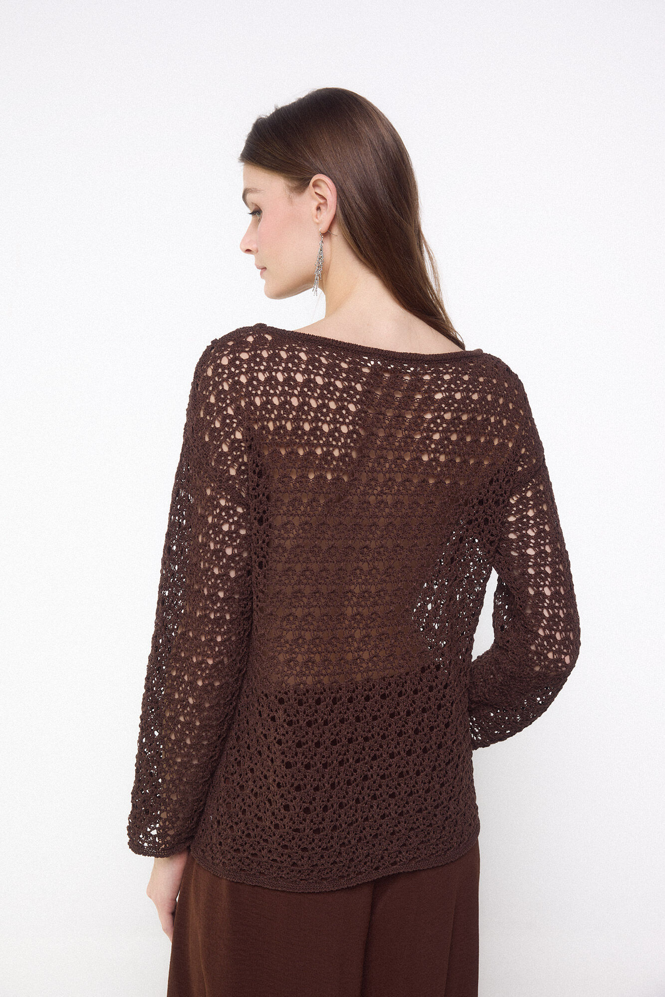 Slowlove Openwork knit jumper Dark brown