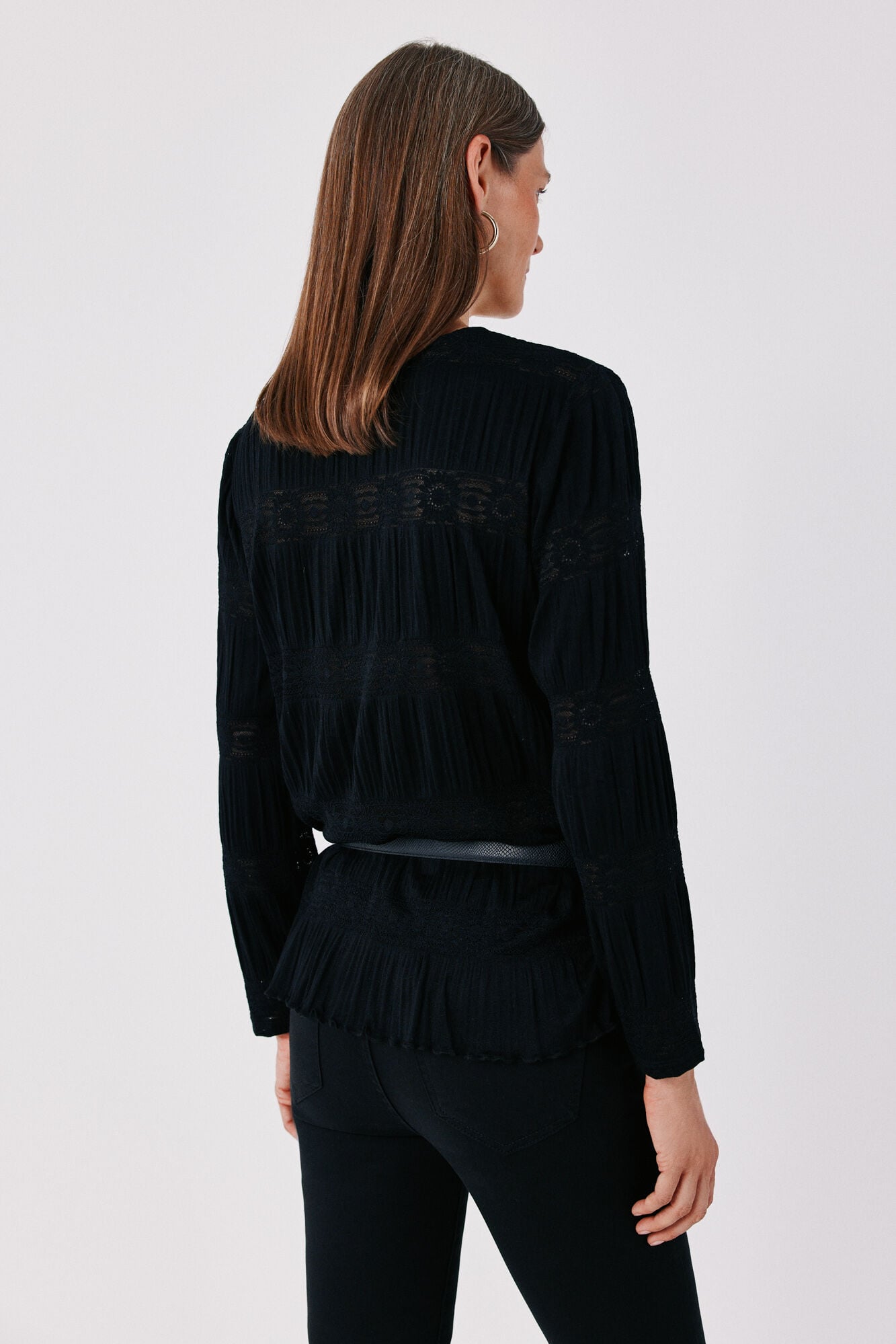 Cortefiel Camiseta fluida floral Negro