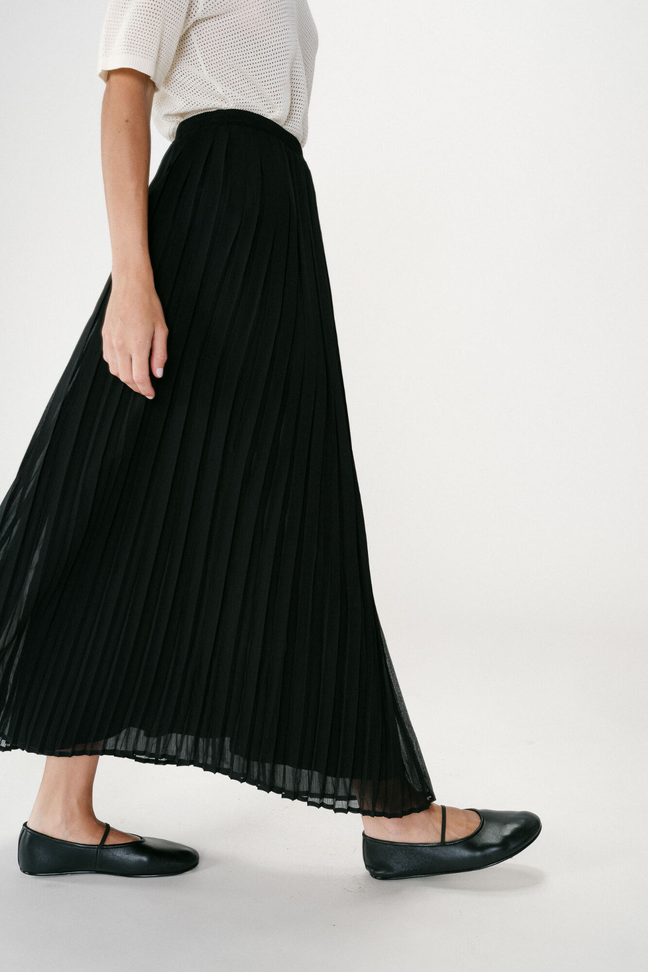 Grace & Mila Saia comprida plissada Walina Preto