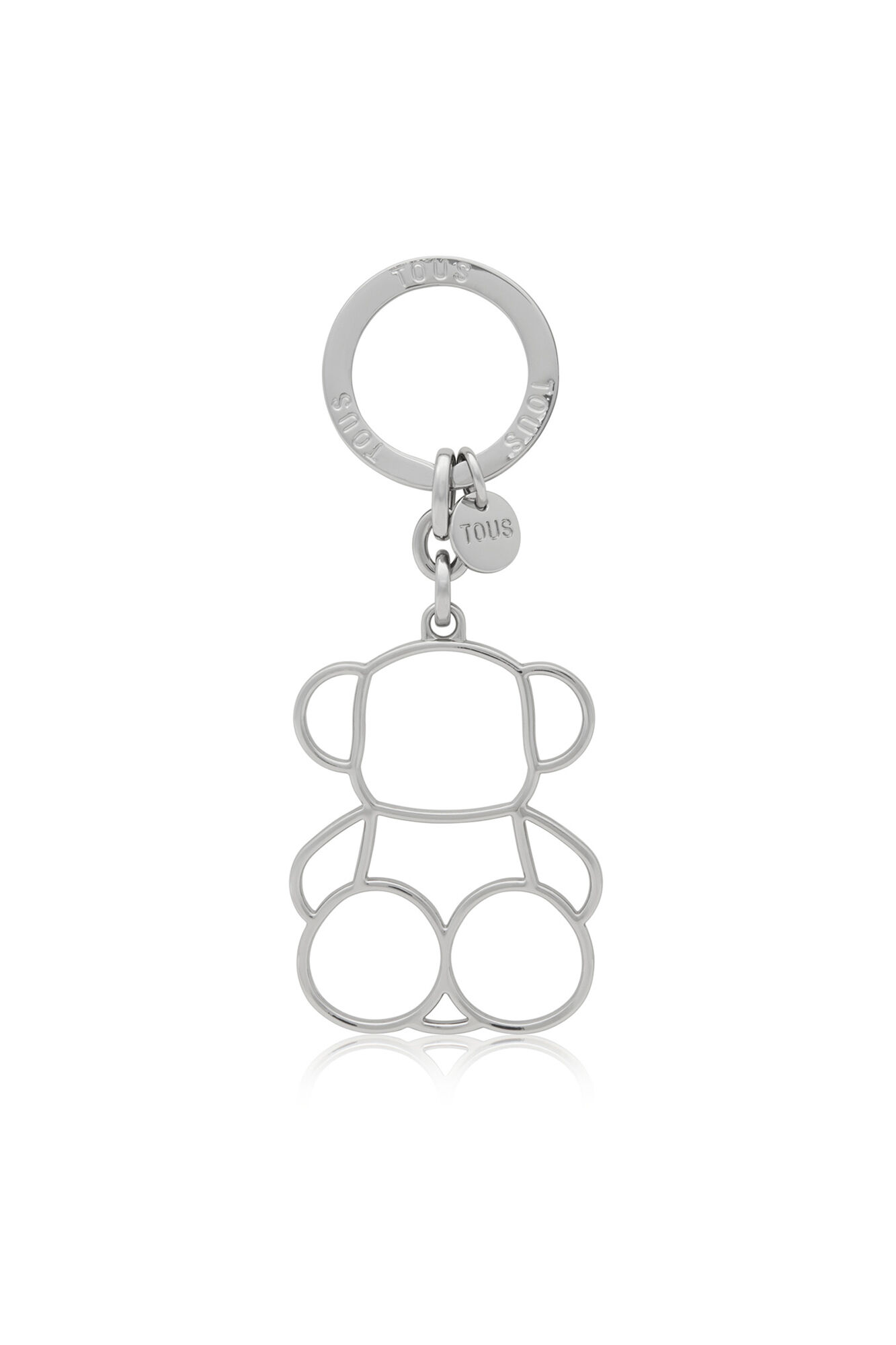 Tous Silhouette Bold Bear Keychain Grey
