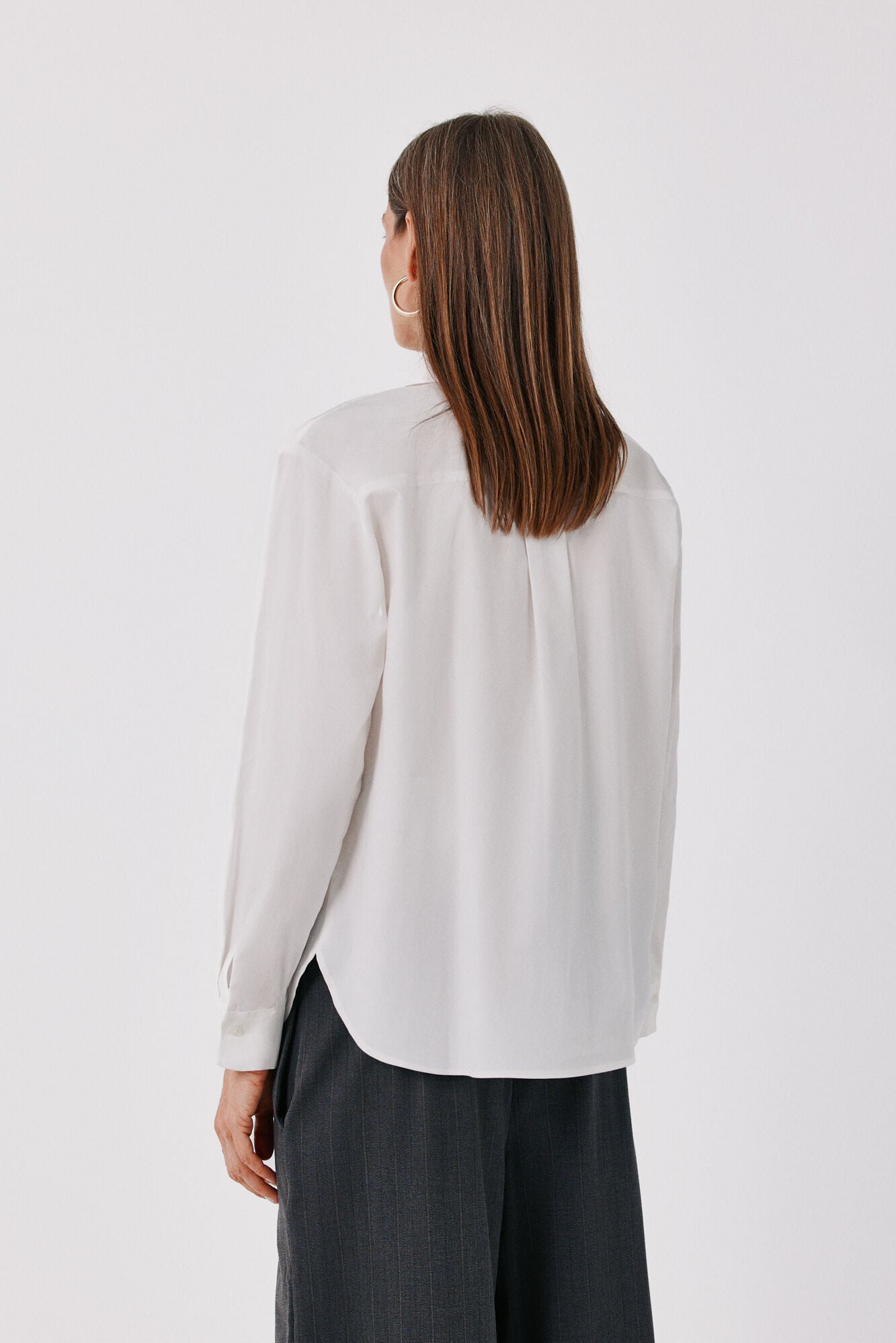 Cortefiel Shirt collar shirt White