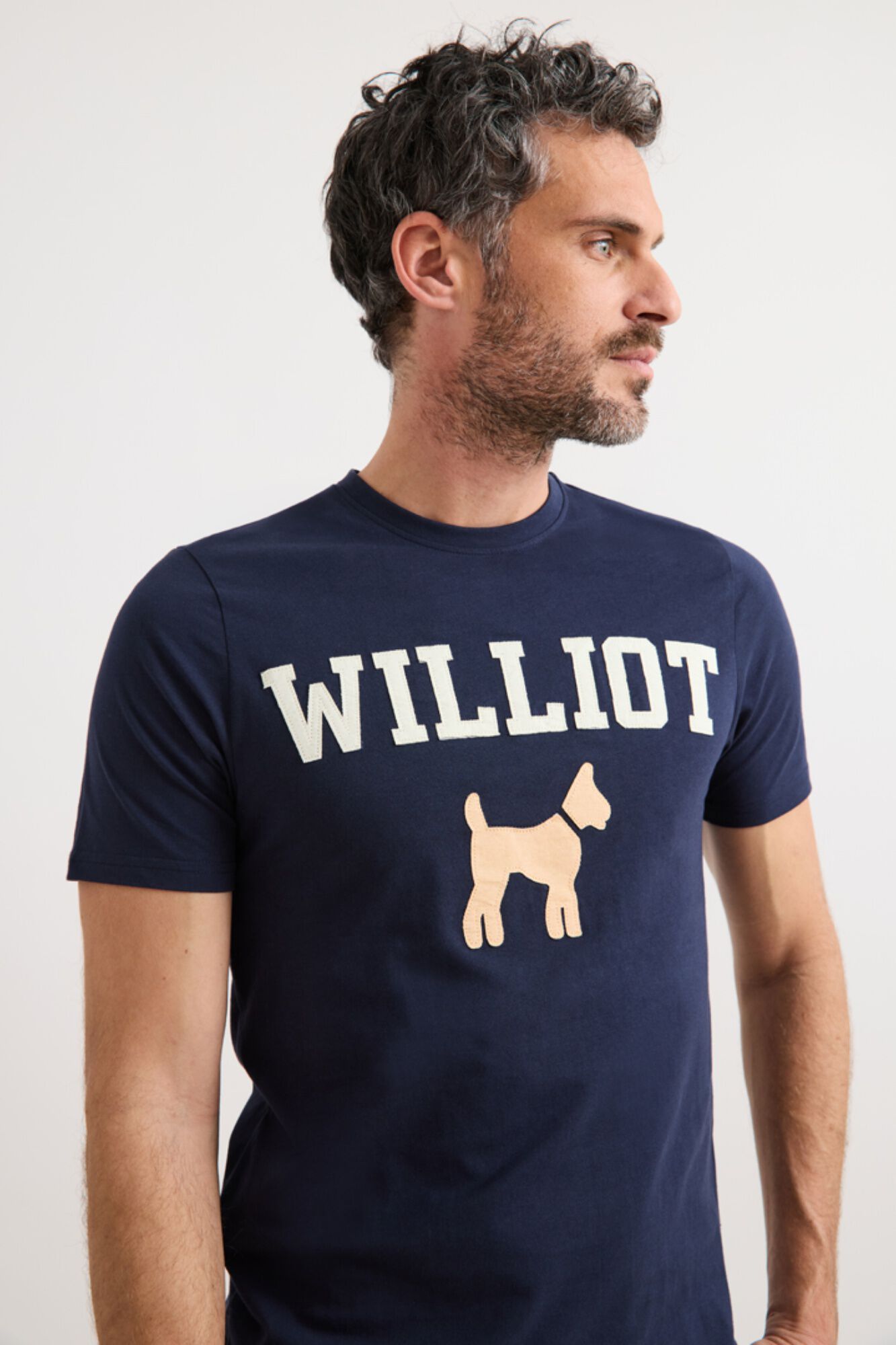 Williot Patch logo T-shirt Navy