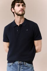 OOTO Piqu&eacute; basic polo shirt Navy