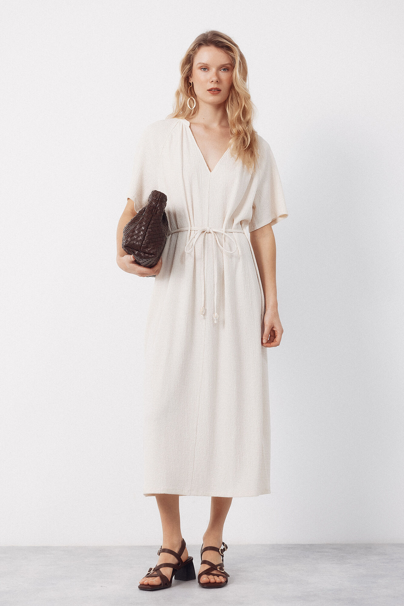 Cortefiel Structured belt dress