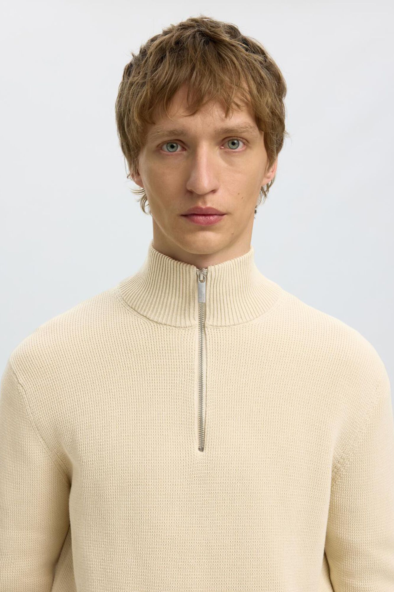 Selected Camisola de gola alta Tostado