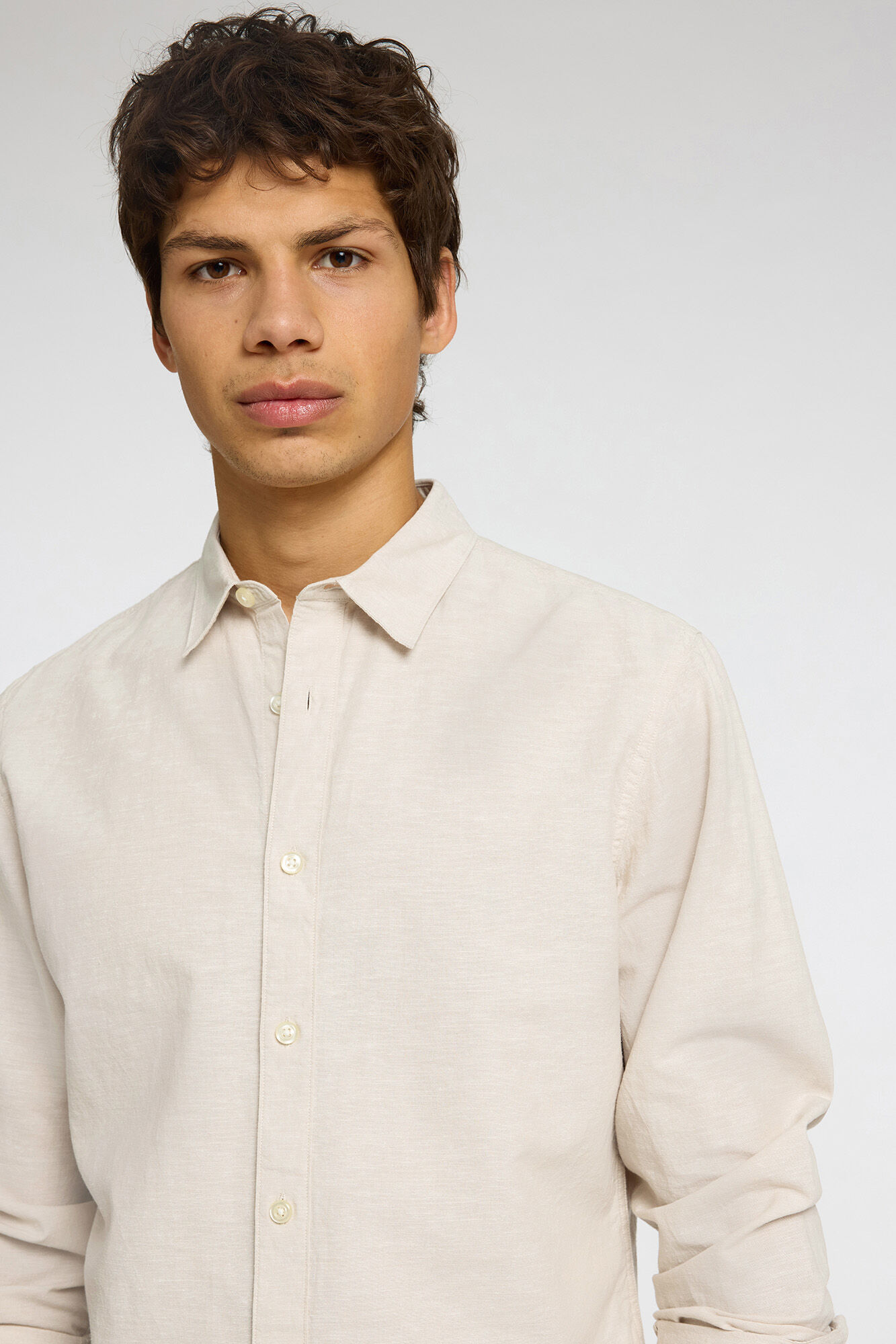Selected Camisa de linho slim fit