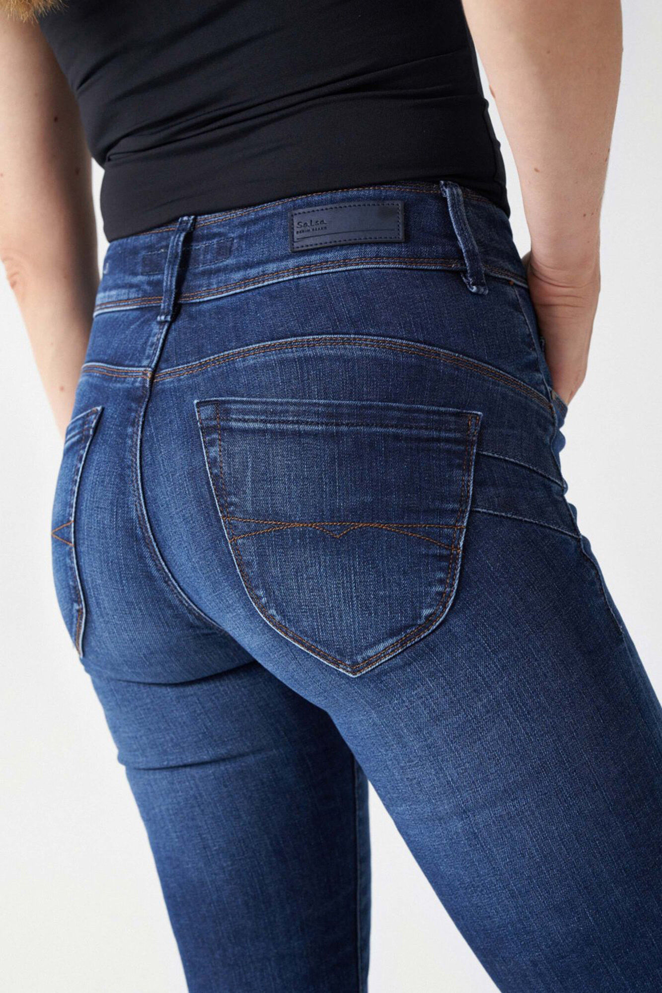 Salsa Jeans Cal&ccedil;a jeans skinny com push-in secreto Azul
