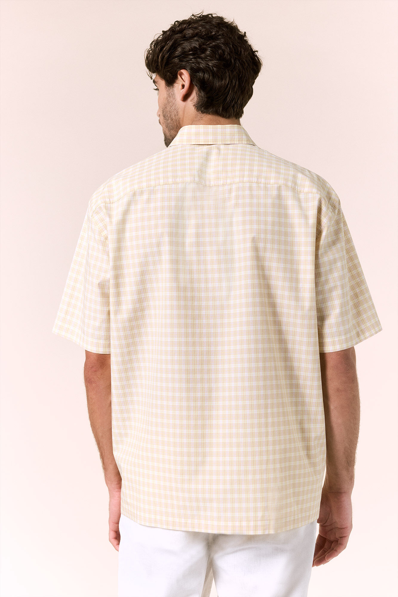 OOTO Plaid poplin shirt Gold