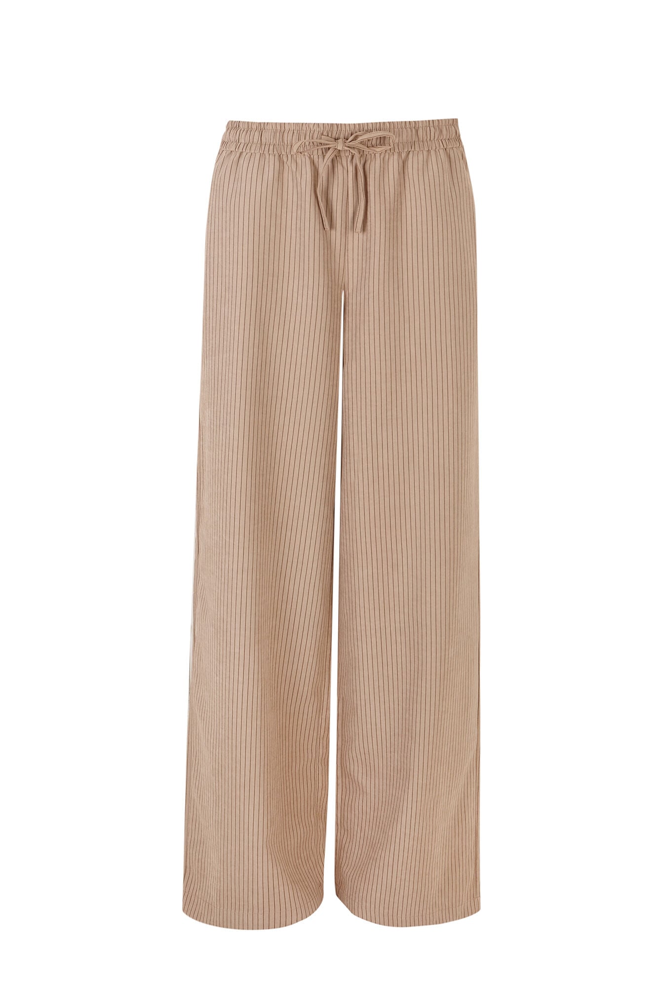 Slowlove Cal&ccedil;a larga de riscas Tostado